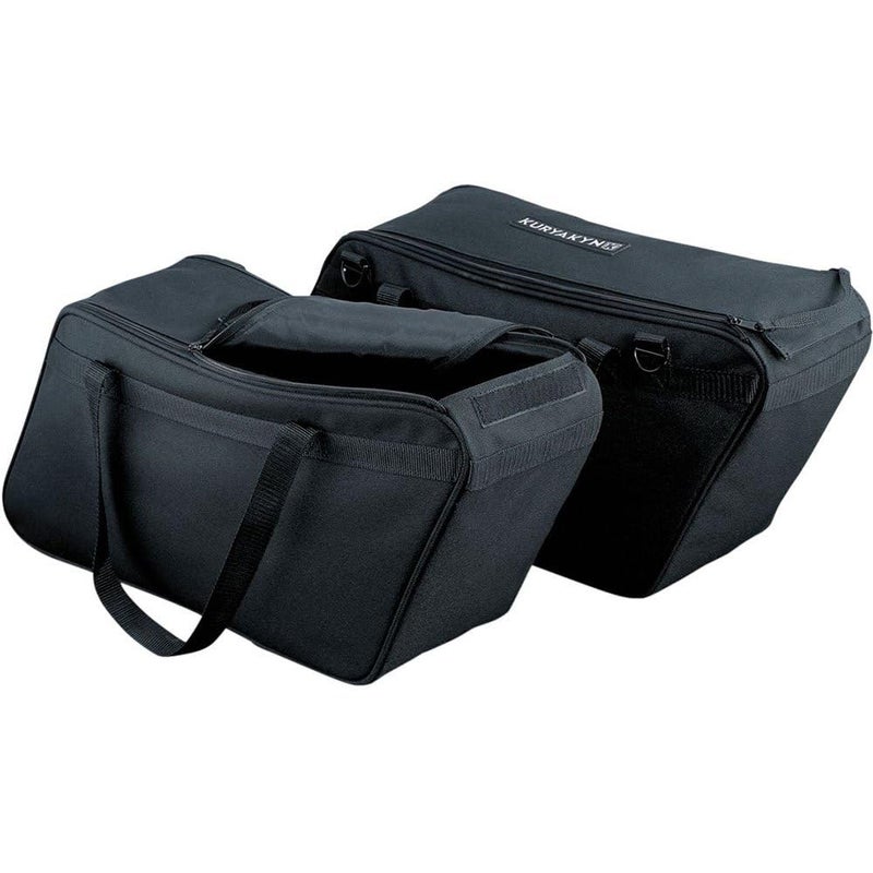 Kuryakyn 4170 Motorcycle Travel Luggage: Removable Saddlebag Liners with Carrying Handles and Removable Shoulder Straps, Black, 1 Pair